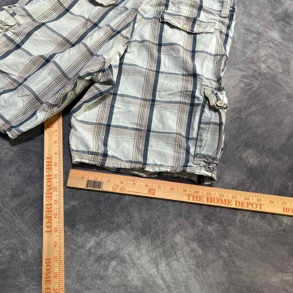 Y2K 2000s Baggy Grunge Indie Skater Hip Hop Surf Plaid Cargo Shorts